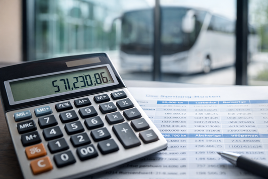 Beispiel einer Fahrzeugkostenrechnung für einen Omnibus im Rahmen der IHK-Vorbereitung.