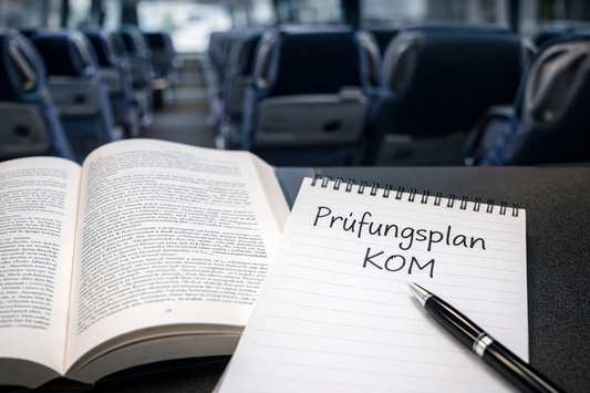 Struktur der IHK Fachkundeprüfung für den Omnibusverkehr – 70/35 Fragen und Fallstudie.